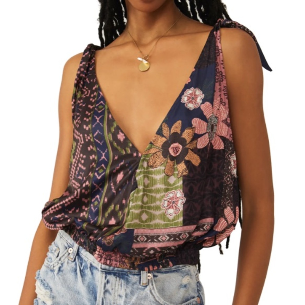 Free People Multicolor Floral Tank Top - Picture 9 of 9